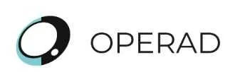לוגו של OPERAD: סמל מעגלי שחור-כחול בהיר עם כתובת OPERAD.