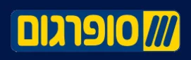 לוגו כחול-צהוב עם הכיתוב "סופרפארם" בעברית.