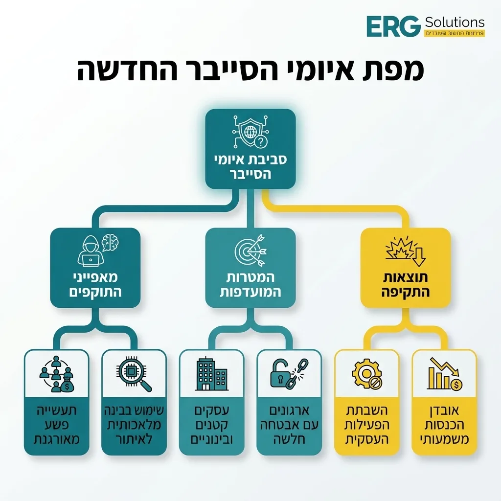 אינפוגרפיקה — מפת איומי הסייבר החדשה: סביבת איומי הסייבר